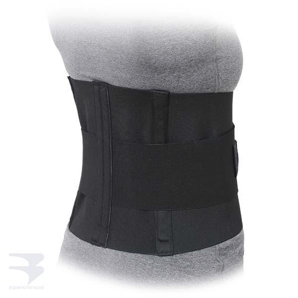 10 Lumbar Sacral Support w/ Double Pull Tension Straps - Black - (20