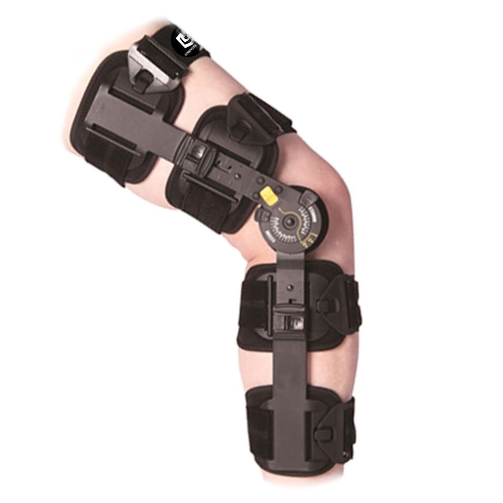 Hinged ROM Knee Brace, Post Op Knee Brace for Recovery Stabilization,  Adjustable Range of Motion Post-Op Knee Stabilizer Brace for Sports  Injuries of