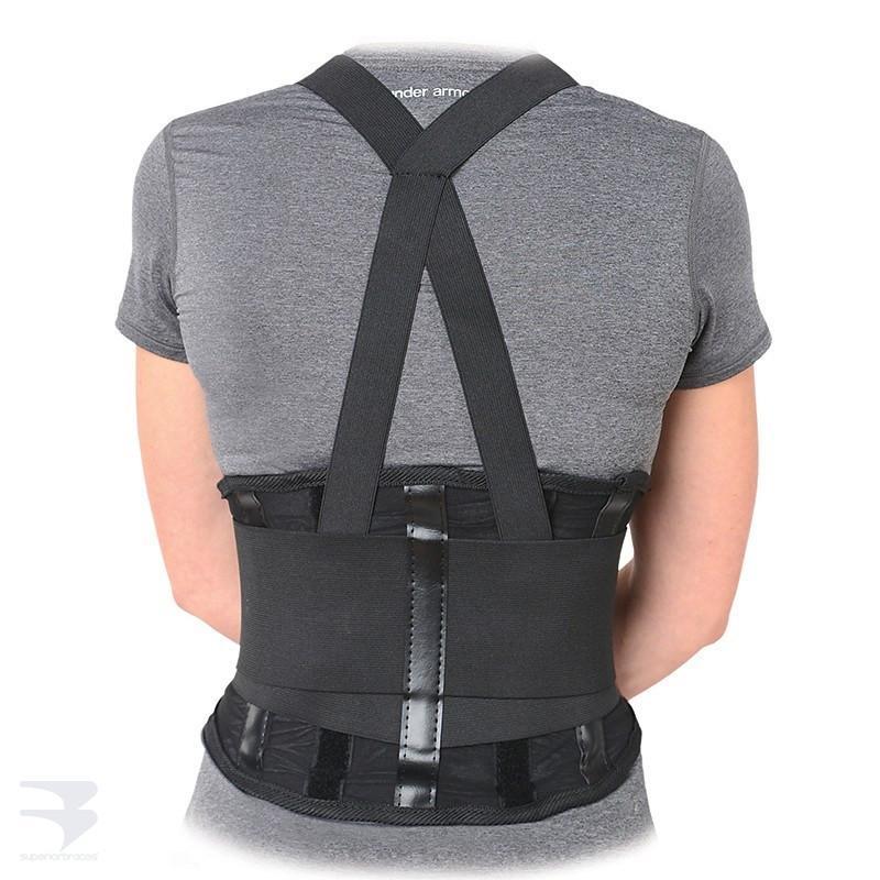  MAXAR Industrial Back Brace for Work, Adjustable Double Pull &  Removable Suspenders/Straps, Ideal for Lumbosacral Back Pain Relief & Heavy  Lifting, 8 Wide, Unisex (Black, Small) : Industrial & Scientific