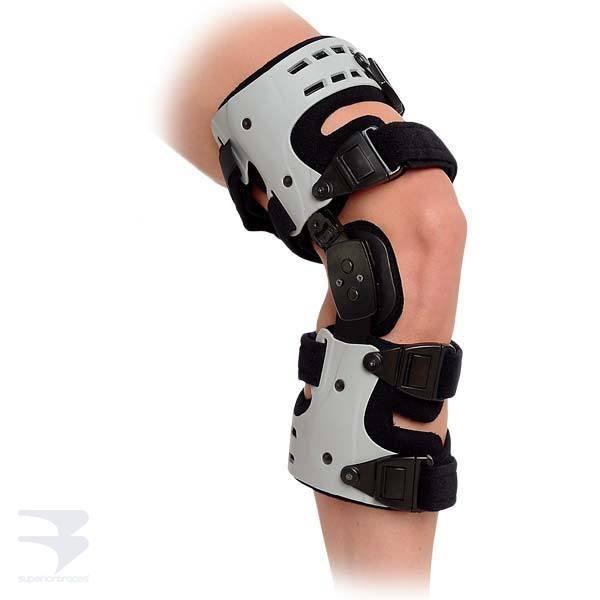 ROM Knee Leg Brace-- Adjustable Hinged Knee Immobilizer Brace Support Leg  Splint Stabilizer for ACL, MCL and PCL Post-Op Hemiplegia Fixation